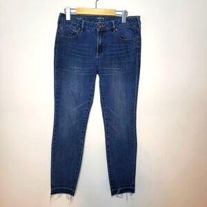 Ricki Revolution Slim Ankle Frayed Hem Jeans Size 6